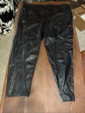Catherine Malandrino Black Faux Leather Men's Pants